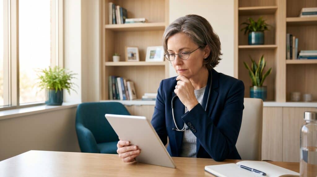 Physician explaining what the 2026 FDA peptide news means for patients